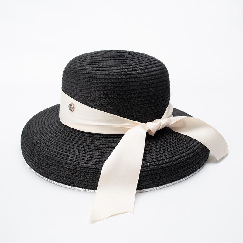 bucket hat bowknot fisherman's straw for Xia Xiao