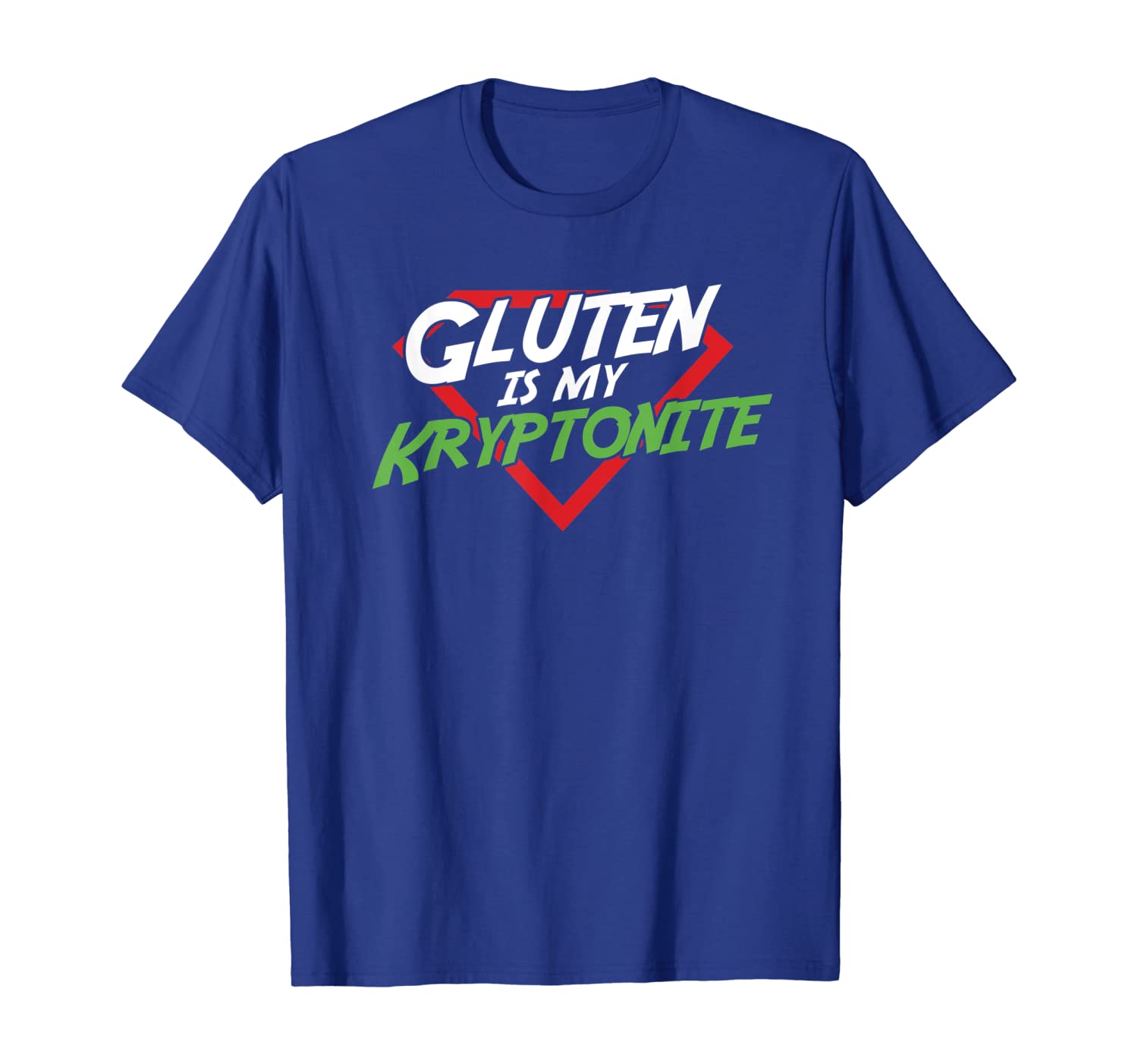 Gluten Is My Kryptonite Shirt, White;black