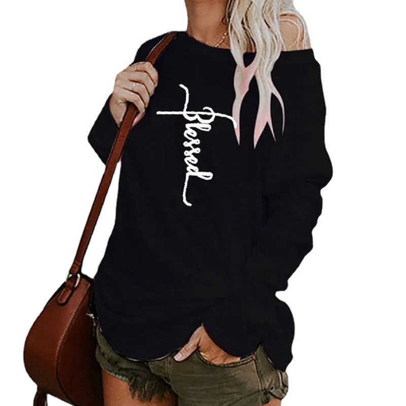 New Women White T-shirt Casual Long Sleeve Letter Printed Aesthetic Plus-size Tops Ladies Harajuku Cotton Pullover Tees 0versize X0628