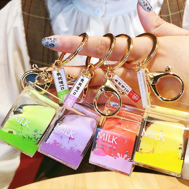 Keychains Fashion Fruit Milk Moving Liquid Keyrings Dairy Cow Drinks Acrylic Keychain Decompression Drift Bottle Jewelry Kids Gifts
Keychains Fashion Fruit Milk Moving Liquid Keyrings Dairy Cow Drinks Acrylic Keychain Decompression Drift Bottle Jewelry Kids Gifts