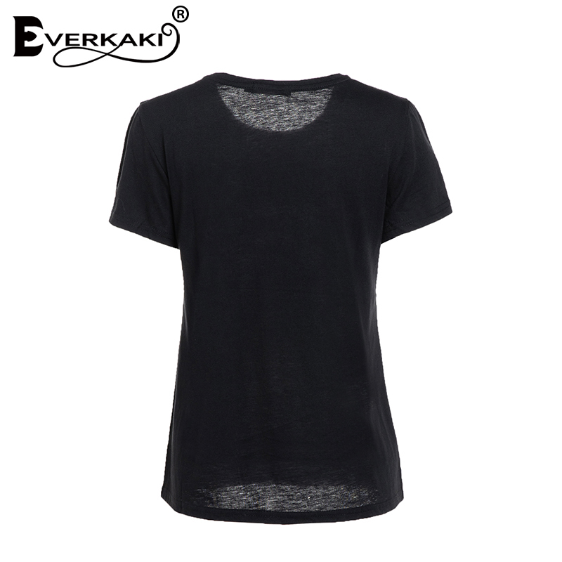 Everkaki Retro Bohemian Tshirt Women Printed Tees&Tops Summer Boho T Shirt Women Fashion&Casual Womens Clothing T-Shirt 210406