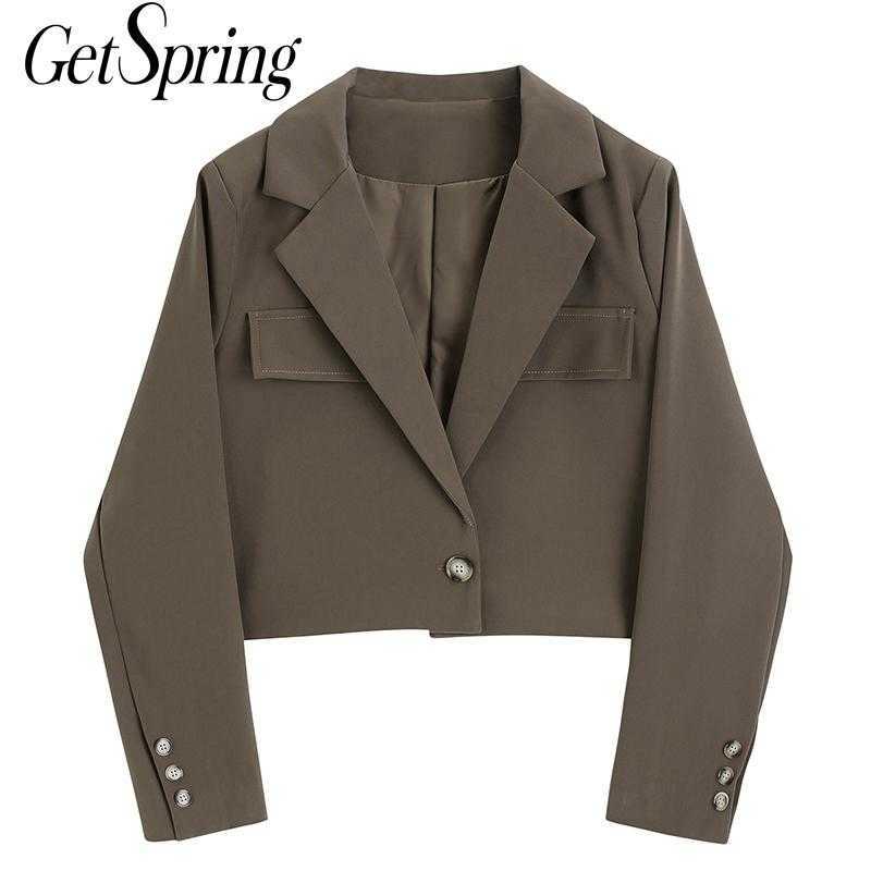 GETSPRING Women Blazer Black Coffee Short Blazers Jackets Vintage Casual All Match s Long Sleeve Fashion 210601, Black pant
GETSPRING Women Blazer Black Coffee Short Blazers Jackets Vintage Casual All Match s Long Sleeve Fashion 210601, Black pant