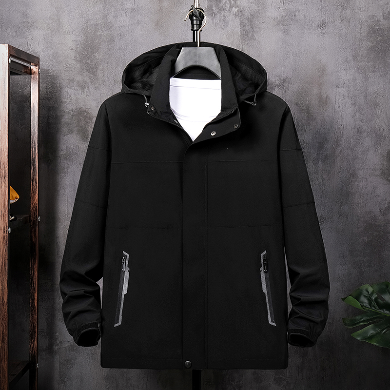 Vestes à capuchon de causalité printemps d'été automne mince manteaux mots de mode Black Blue kaki jeunes étudiants hip hop streetwear l-4xl bh-2