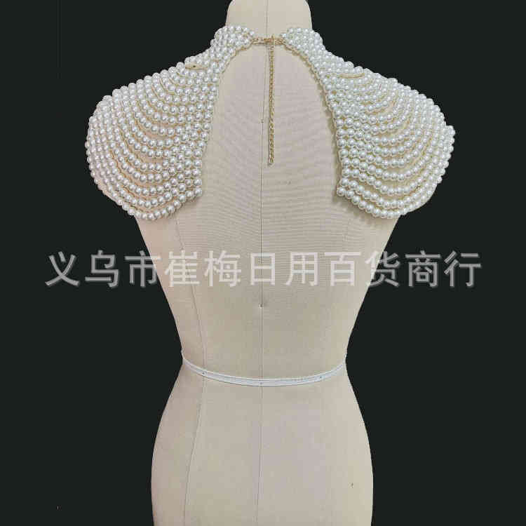 Exaggerated Multi-layer Design Pearl Necklace Wedding Popular Matching Accessories