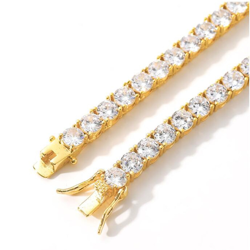 Choucong Rose Gold Fill White Topaz CZ Dia Pendant Necklace, Hip Hop Chains for Women Free shipping