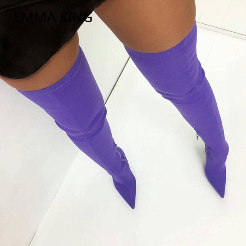 Boots Purple Slim Tight Pointed Toe Women Over The Knee Sexy Fashion Party High Heels Ladies Winter Shoes Woman Long, As shown in picture
Boots Purple Slim Tight Pointed Toe Women Over The Knee Sexy Fashion Party High Heels Ladies Winter Shoes Woman Long, As shown in picture