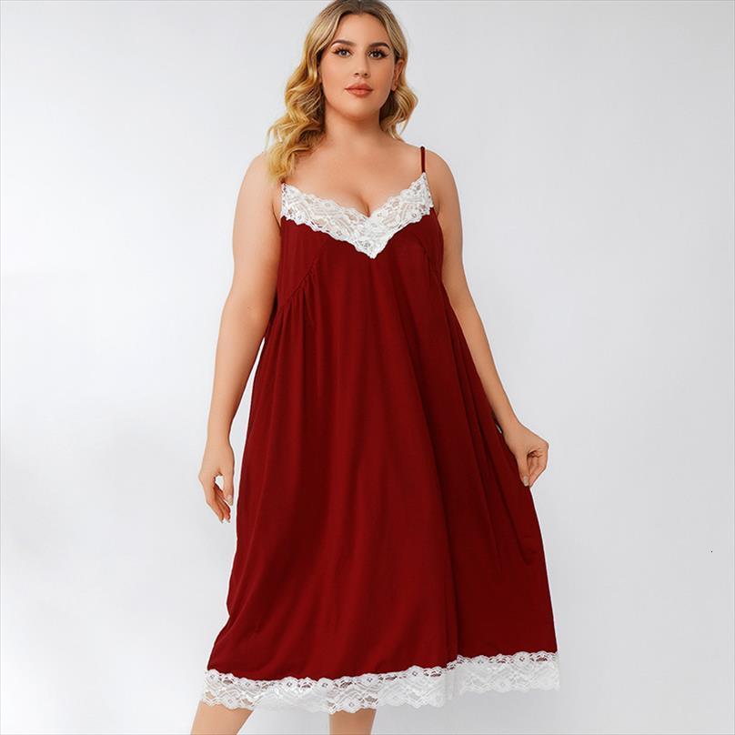 summer fashion sling womens sleepwears dress lace splicing red plus size nightgown 1xl 3xl, Black;red
summer fashion sling womens sleepwears dress lace splicing red plus size nightgown 1xl 3xl, Black;red