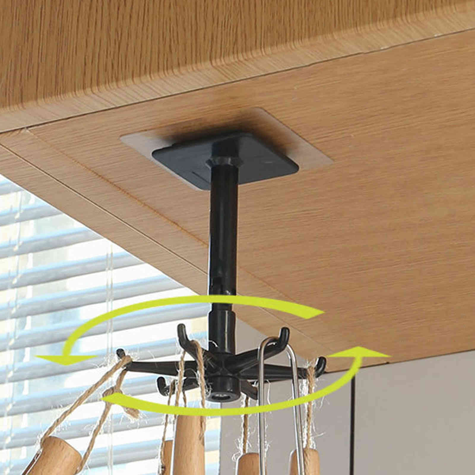 1/2 Past kitchen hooks Supporting gadgets kitchen support 360 rotary hangers of auxiliary bath accessories attached to the wall