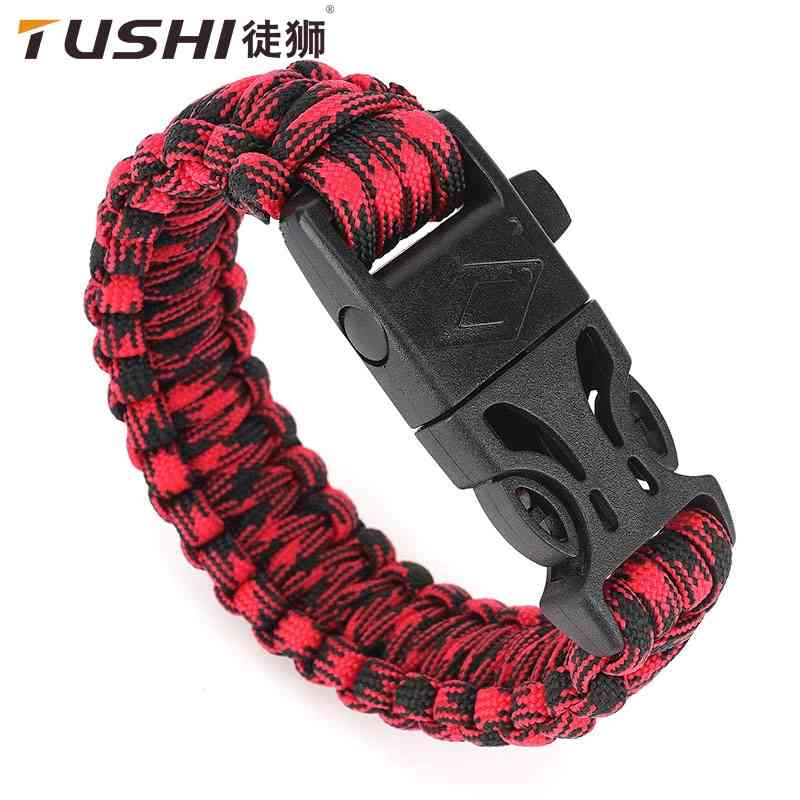 Compass whistle Bracelet hand woven outdoor camping escape emergency seven core umbrella rope bracelet
Compass whistle Bracelet hand woven outdoor camping escape emergency seven core umbrella rope bracelet