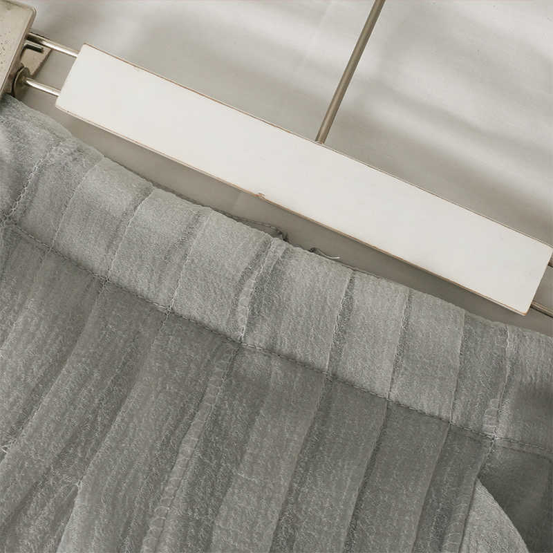 Korean Mesh Patchwork Woman Shorts Summer Bottoms Causal High Waisted Wide Leg Short Feminimos 6H936 210603