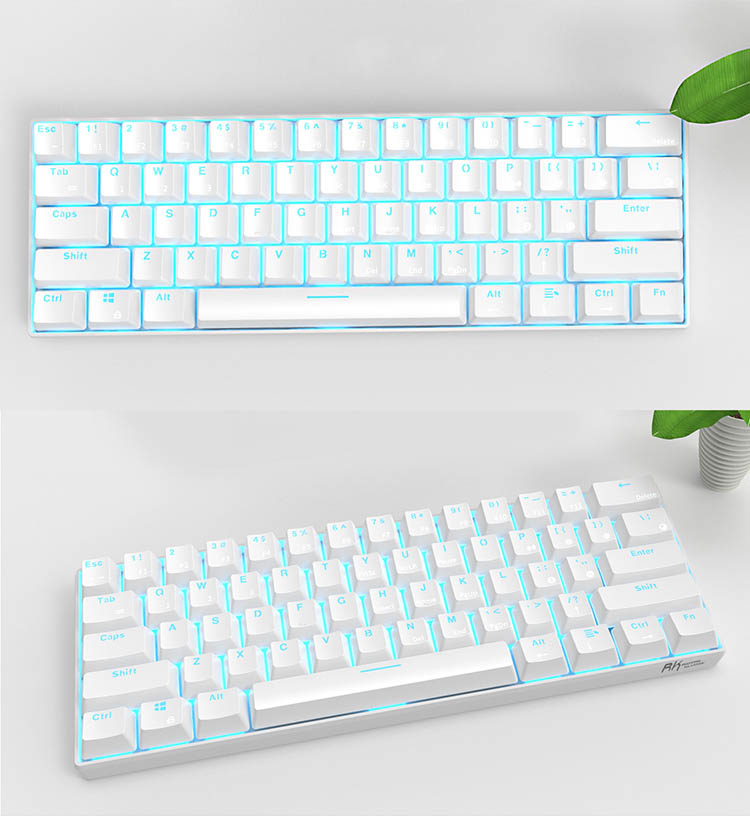 Royal Kludge RK61 Mechanical Keyboard Bluetooth 3.0 Wired/Wireless 61 Keys Multi-Device LED Backlit Gaming/Office for iOS, Android, Windows with Rechargeable Battery
Royal Kludge RK61 Mechanical Keyboard Bluetooth 3.0 Wired/Wireless 61 Keys Multi-Device LED Backlit Gaming/Office for iOS, Android, Windows with Rechargeable Battery