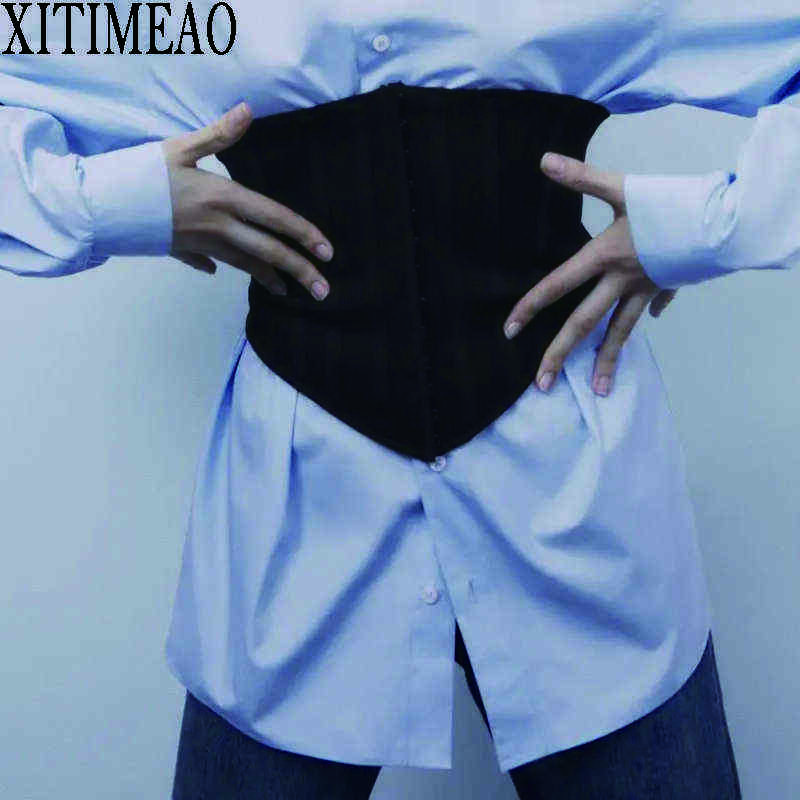 ZA Fashion Trend Women Body Shaper Buckle Wide Waistband Waist Belt Underbust Corset Belt Accessories Vest 210602, Black
ZA Fashion Trend Women Body Shaper Buckle Wide Waistband Waist Belt Underbust Corset Belt Accessories Vest 210602, Black