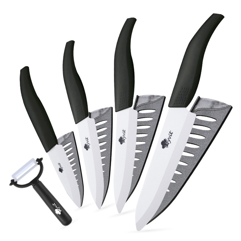Ceramic knifes kitchen knife 3 4 5 6 inch kitchen chef set + peeler white zirconia blade black handle high quality
Ceramic knifes kitchen knife 3 4 5 6 inch kitchen chef set + peeler white zirconia blade black handle high quality
