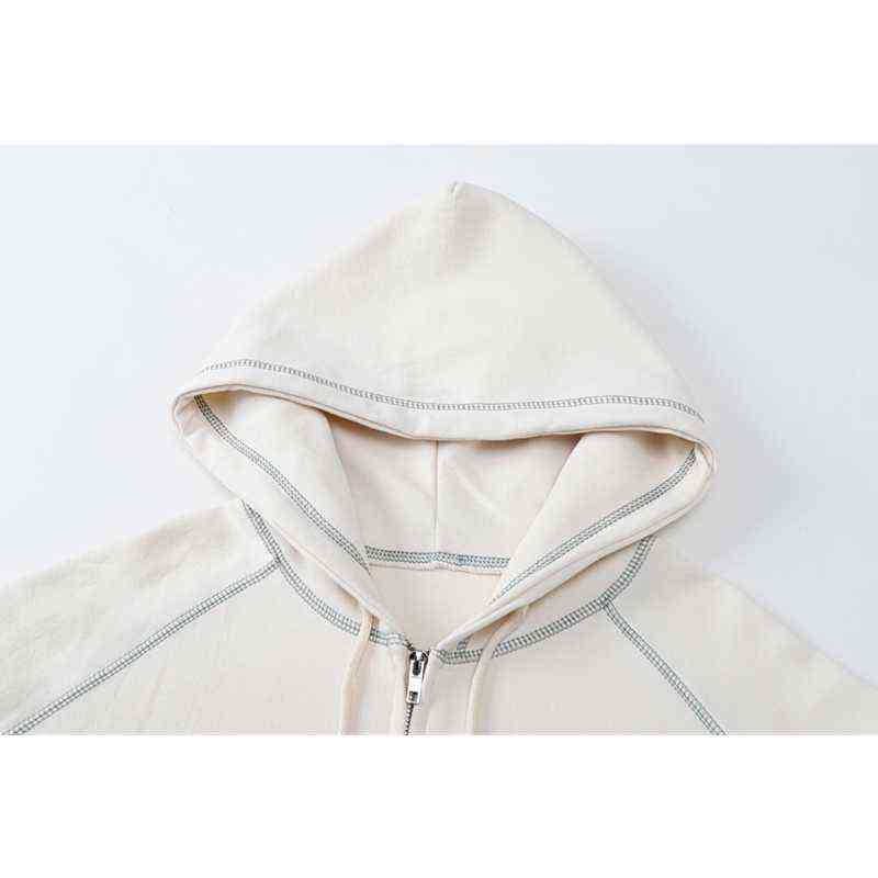 Sweatshirt Women Korean Fashion Autumn Long Sleeves Baggy Casual TOP Street Style Ladies Clothes for Teens Zip Up Hoodie 211109