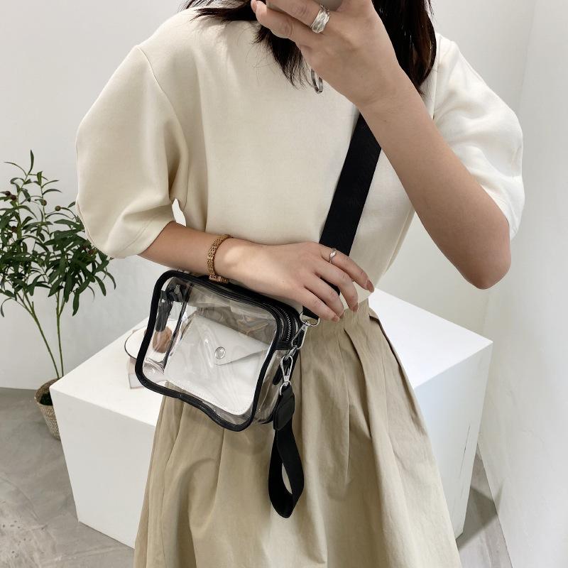 Shoulder Bags Fashion Jelly Pvc Elegant Crossbody Purse 2021 Clear Design Women Flap Handbag Luxury Transparent Mujer Sac Femalee, Black
Shoulder Bags Fashion Jelly Pvc Elegant Crossbody Purse 2021 Clear Design Women Flap Handbag Luxury Transparent Mujer Sac Femalee, Black