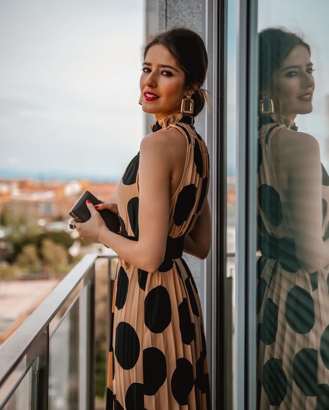 Women Dress Temperament Pleated es Sleeveless Dot Printed Halter Long Fashion Plus Size Summer es 210513