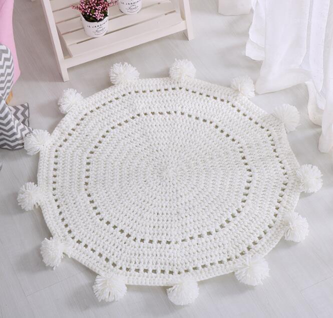 Carpets 80CM Acrylic Handmade Knit Mat Pure Solid Child Baby Room Bedroom White Home Finished Carpet Dec Wholesale FG483-2
Carpets 80CM Acrylic Handmade Knit Mat Pure Solid Child Baby Room Bedroom White Home Finished Carpet Dec Wholesale FG483-2