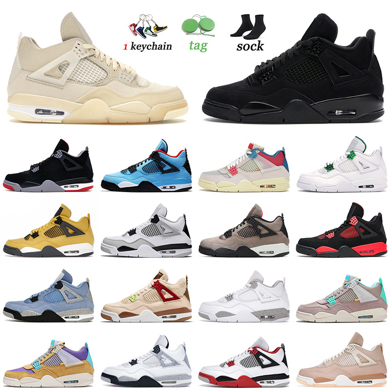 Top Jumpman 4 4s Basketball Shoes Sail Black Cat Cactus Jack White Cement Pure Money Lightning Kaws Grey Neon Off Air Jordan Sneakers Trainers 36-47
Top Jumpman 4 4s Basketball Shoes Sail Black Cat Cactus Jack White Cement Pure Money Lightning Kaws Grey Neon Off Air Jordan Sneakers Trainers 36-47