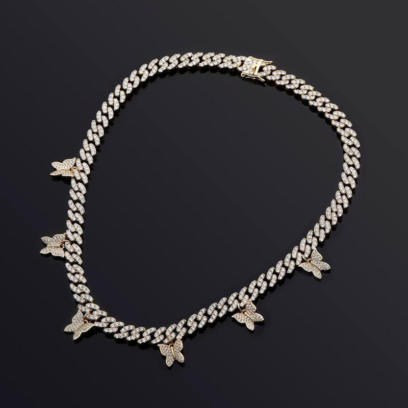 Chains 2021 Butterfly Necklace 6 Iced Out Cubic Zirconia Hip Hop Chain Choker Fashion Jewelry Gift For Women
Chains 2021 Butterfly Necklace 6 Iced Out Cubic Zirconia Hip Hop Chain Choker Fashion Jewelry Gift For Women