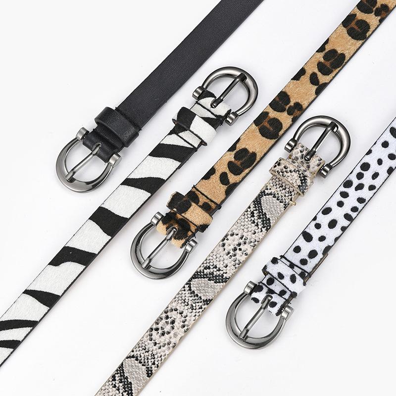 Belts Female Leopard Belt Snake Skin Zebra Print Thin Horsehair Waistband PU Leather Pin Metal Buckle Ladies, Black;brown
Belts Female Leopard Belt Snake Skin Zebra Print Thin Horsehair Waistband PU Leather Pin Metal Buckle Ladies, Black;brown