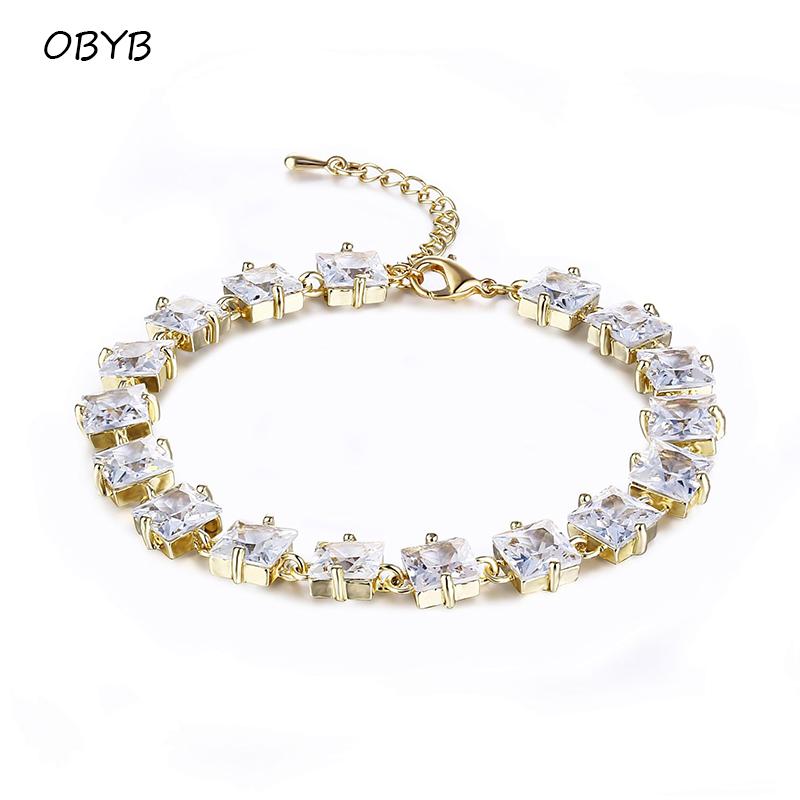Charm Bracelets OBYB 8mm Iced Zircon Tennis Chain Bracelet Men's Hip Hop Jewelry Copper Material Gold Color Box Clasp CZ Link 18.5cm, Golden;silver
Charm Bracelets OBYB 8mm Iced Zircon Tennis Chain Bracelet Men's Hip Hop Jewelry Copper Material Gold Color Box Clasp CZ Link 18.5cm, Golden;silver