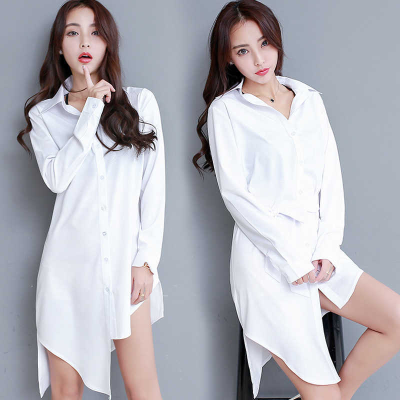 Korean Fashion Women' Shirt Chiffon Blouses for X-Long White Female Top Oversize Blouse OL 210604, Black
Korean Fashion Women' Shirt Chiffon Blouses for X-Long White Female Top Oversize Blouse OL 210604, Black