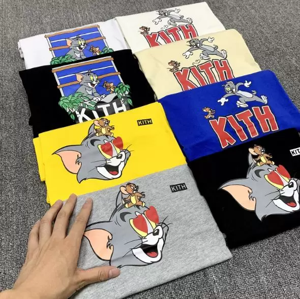 Kith Tom and Jerry Tee man women casual t-shirt short sleeves SESAME STREET fashion clothes tees outwear tee tops quality, White;black
Kith Tom and Jerry Tee man women casual t-shirt short sleeves SESAME STREET fashion clothes tees outwear tee tops quality, White;black