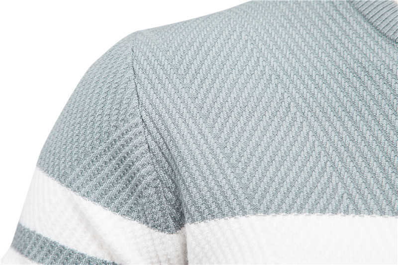 Autumn Pullover Men's Sweater O-neck Patchwork Long Sleeve Warm Slim Sweaters Men Casual Fashion Sweater Men Clothing 211018