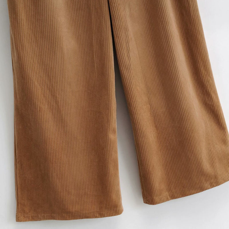 Loose High Waist Retro Corduroy Chic Female Pants Korean Fashion Casual Wide-legged Women's Pants 210507