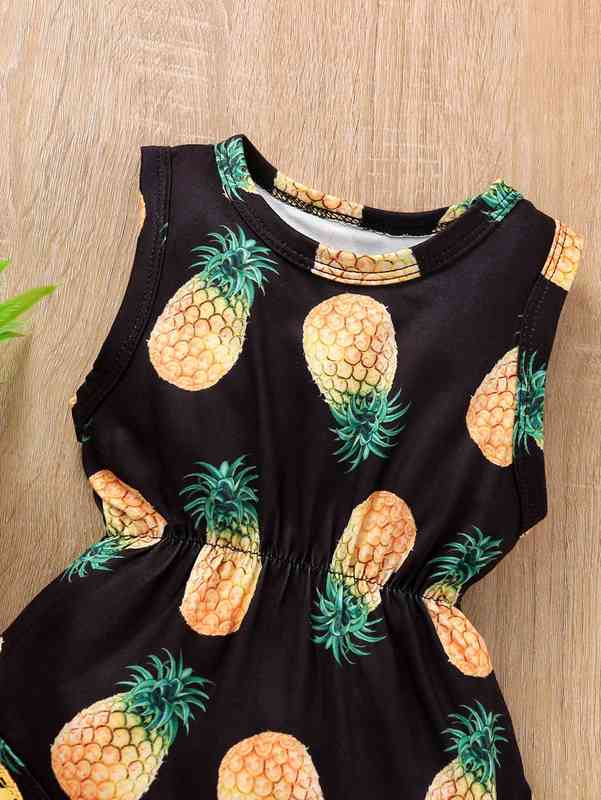 Baby Pineapple Print Bodysuit & Headband SHE