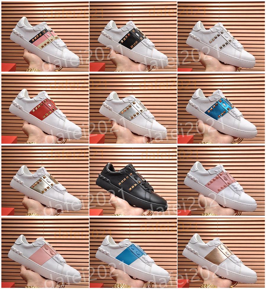 Mens Casual Rivet Shoes Women Outdoor White Riveting Shoe Leather Flat Fashion Couples Trainers High Quality Des Chaussures, Shoelaces
Mens Casual Rivet Shoes Women Outdoor White Riveting Shoe Leather Flat Fashion Couples Trainers High Quality Des Chaussures, Shoelaces