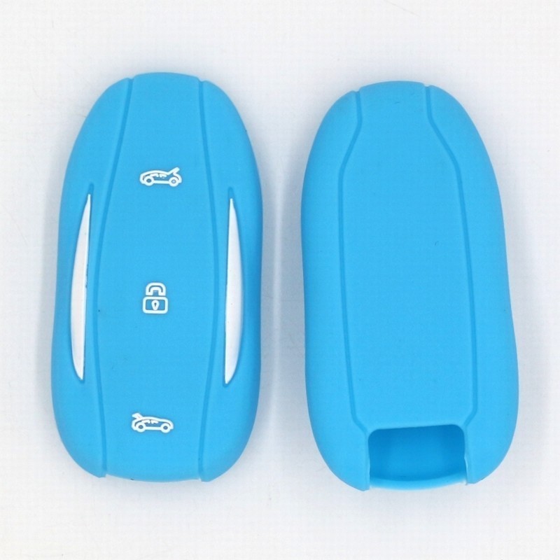 Silicone Rubber Car Key Case Ring For Tesla Model 3 S X Y Remote Keyless Fob Shell Cover Protector Auto Accessories