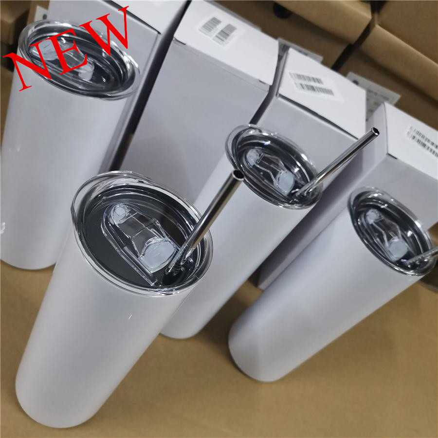 20oz Straight Skinny Tumblers Blanks White Stainless Steel Vacuum Insulated Tapered Slim DIY Cup Car Coffee Office Mugs
20oz Straight Skinny Tumblers Blanks White Stainless Steel Vacuum Insulated Tapered Slim DIY Cup Car Coffee Office Mugs
