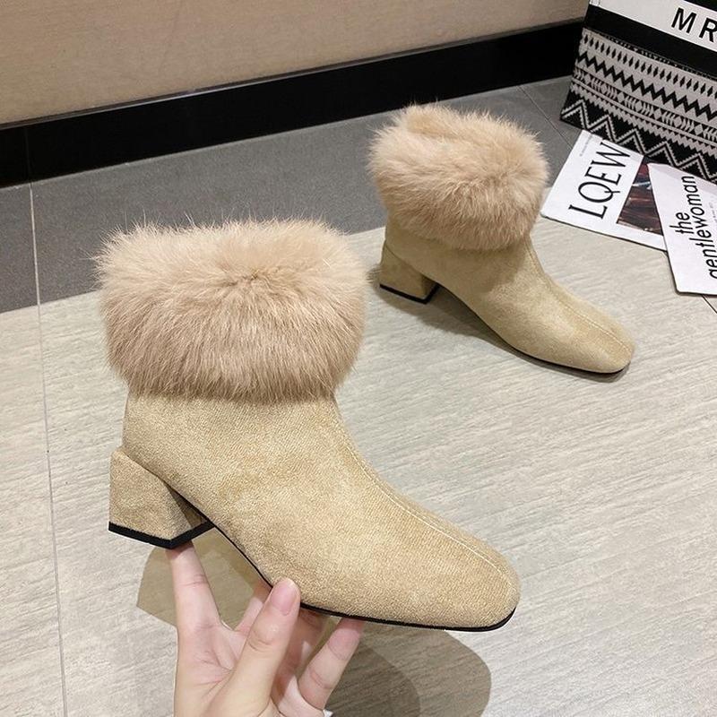 Boots ONE YONA 2021 Winter All-match Women Short Plush Thicken Square Toe Heel Low Heels Zipper, Rosy red
Boots ONE YONA 2021 Winter All-match Women Short Plush Thicken Square Toe Heel Low Heels Zipper, Rosy red