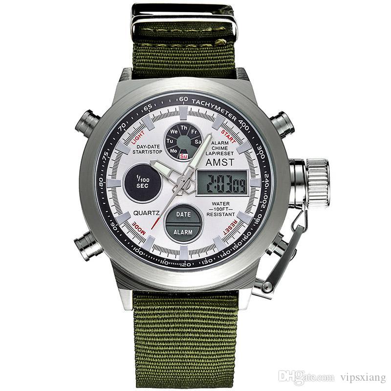 multi functional mountaineering sports watches domineering waterproof male form quartz nylon military watch Tactical LED Dive 50M wristwatch, White&nylon
multi functional mountaineering sports watches domineering waterproof male form quartz nylon military watch Tactical LED Dive 50M wristwatch, White&nylon