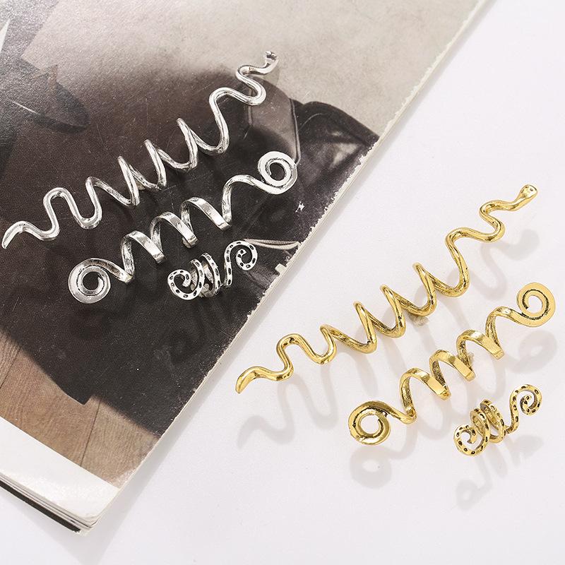 Hair Clips & Barrettes Fashion African Braid Accessories Snake Helix Women Men Jewelry Hip Punk Club Pub Vintage Metal Funny Hairwear, Golden;silver
Hair Clips & Barrettes Fashion African Braid Accessories Snake Helix Women Men Jewelry Hip Punk Club Pub Vintage Metal Funny Hairwear, Golden;silver