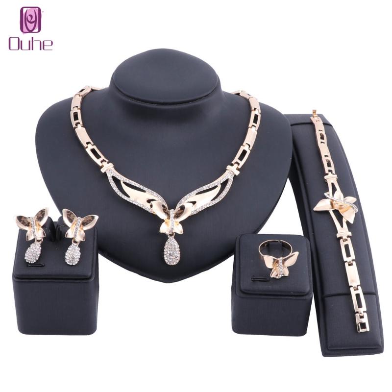 earrings & necklace fashion african dubai gold color butterfly crystal bracelet ring women italian bridal accessories jewelry set, Silver
earrings & necklace fashion african dubai gold color butterfly crystal bracelet ring women italian bridal accessories jewelry set, Silver