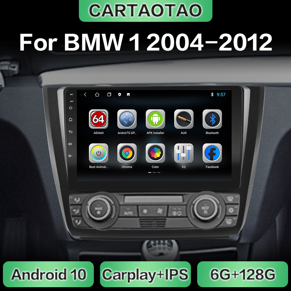 

Android 10 car radio GPS navigation WiFi CarPlay multimedia player for BMW 1 Series E81 E82 E87 E88 DSP RDS IPS NO DVD 2din