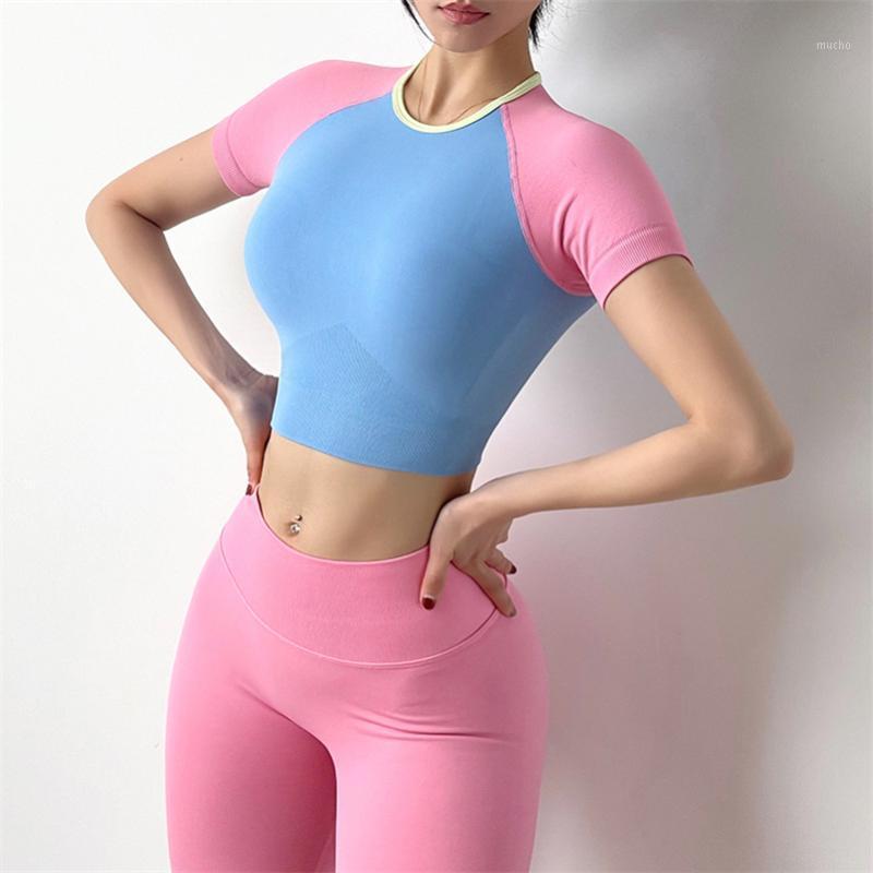 Yoga Outfit 2 Piece Set Women Summer Sport Suit Short Sleeve Sexy Women' Tracksuits Gym Clothing Workout Running Fitness Female, Blue
Yoga Outfit 2 Piece Set Women Summer Sport Suit Short Sleeve Sexy Women' Tracksuits Gym Clothing Workout Running Fitness Female, Blue