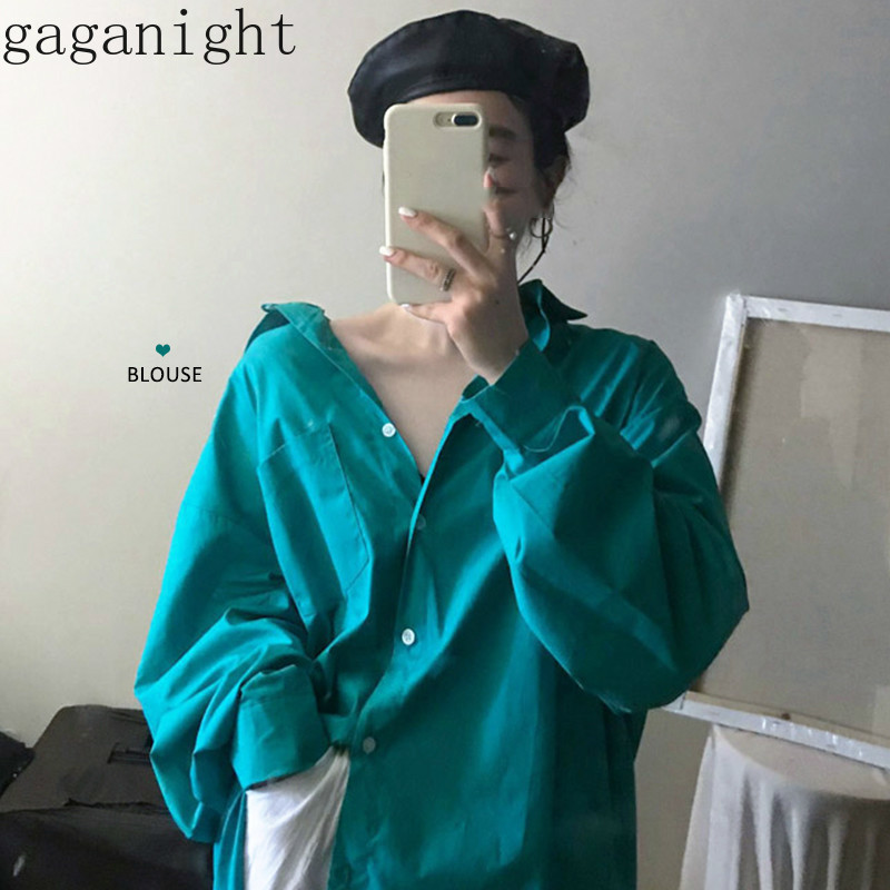 Gaganight Fashion Oversized Women Long Blouse Solid Office Lady Shirt Single Breasted Chic Cozy Female Blusas Spring Autumn 210519, Lake blue
Gaganight Fashion Oversized Women Long Blouse Solid Office Lady Shirt Single Breasted Chic Cozy Female Blusas Spring Autumn 210519, Lake blue