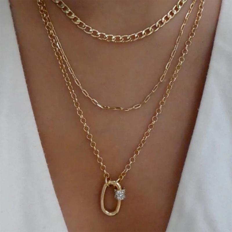 Pendant Necklaces Necklace For Women White Crystal Retro Simplicity Multilayer Chain Fashion Exquisite Pendants Jewelry Accessories
Pendant Necklaces Necklace For Women White Crystal Retro Simplicity Multilayer Chain Fashion Exquisite Pendants Jewelry Accessories