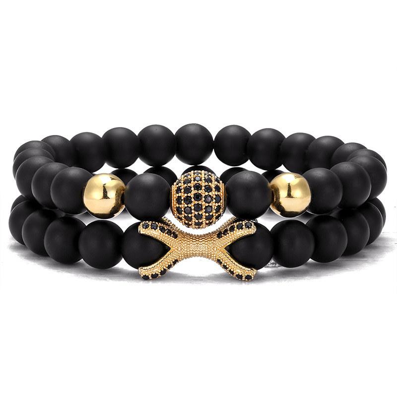 Beaded, Strands 2 Pieces / Set Fashion Copper Micro-inlaid Zircon Ball + Octopus Bracelet 8mm Natural Stone Beads Men Jewelry Gifts
Beaded, Strands 2 Pieces / Set Fashion Copper Micro-inlaid Zircon Ball + Octopus Bracelet 8mm Natural Stone Beads Men Jewelry Gifts