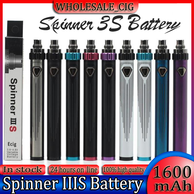 Electronics Batteries Vision Spinner 3S IIIS 1600mAh Battery Variable Voltage 3.6V-4.8V Top Twist USB Passthrough ESAM-T For 510 Thread Atomizer Tank
Electronics Batteries Vision Spinner 3S IIIS 1600mAh Battery Variable Voltage 3.6V-4.8V Top Twist USB Passthrough ESAM-T For 510 Thread Atomizer Tank