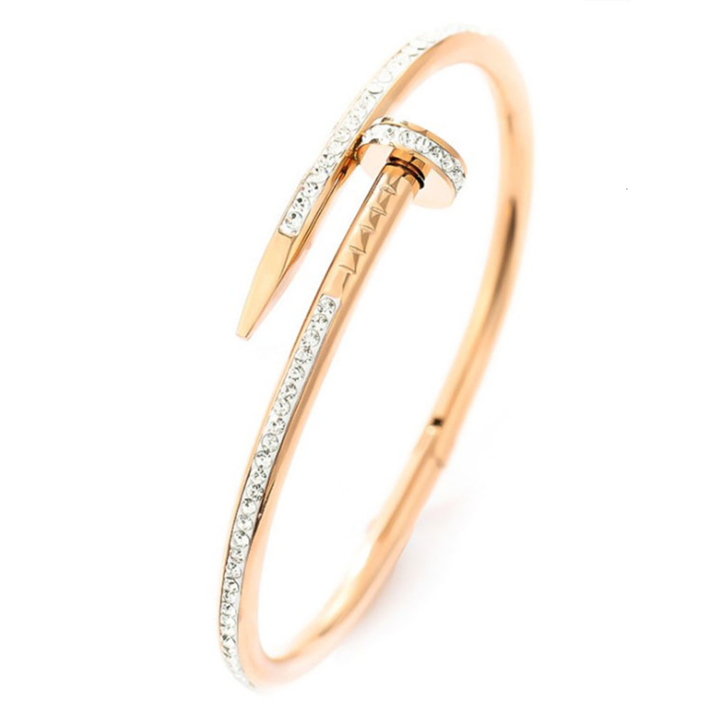 Personality nail bracelet Stainls Steel Gold Plating Luxury Zircon Wristband Bangle Wedding Female Jewelry Bracelets for women, Silver
Personality nail bracelet Stainls Steel Gold Plating Luxury Zircon Wristband Bangle Wedding Female Jewelry Bracelets for women, Silver