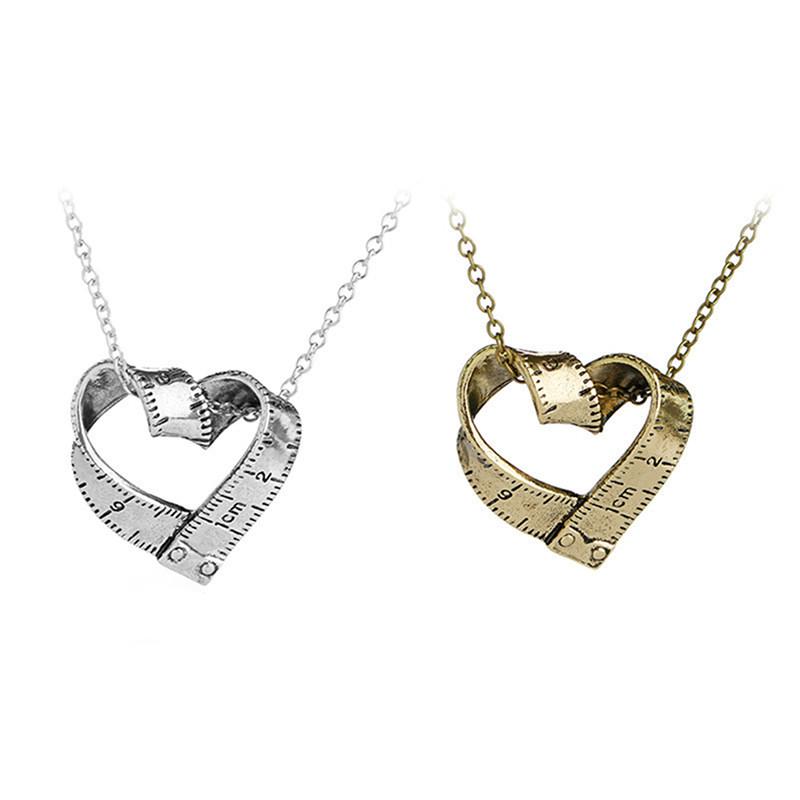 Pendant Necklaces Measure Necklace Twisted Heart Shaped Ruler Scale Measuring Tape For Women Men Jewelry Gift Teacher Student, Silver
Pendant Necklaces Measure Necklace Twisted Heart Shaped Ruler Scale Measuring Tape For Women Men Jewelry Gift Teacher Student, Silver