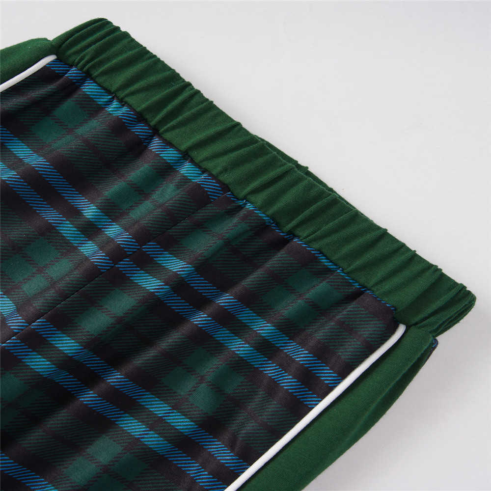 Arrival Autumn and Spring Boy Plaid Long Sleeve Suit for Kids Sets Home Wear Baby Clothing 210528