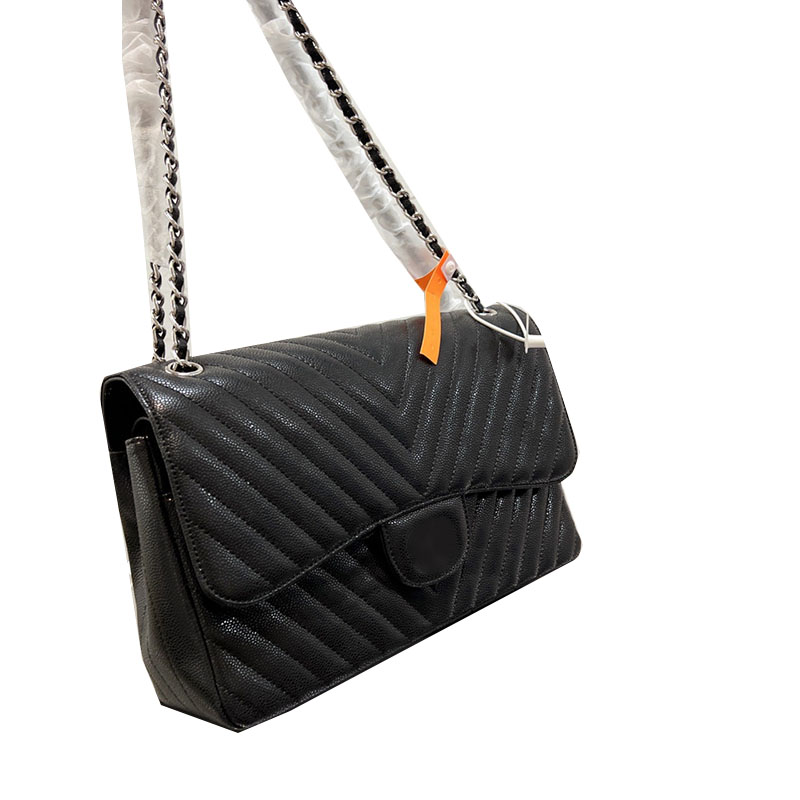 Classic Jumb Double Flap Caviar Bags Luxury Designer France Womens Bag Calfskin Genuine Leather Black/White V-stitch Chevron Multi Pochette Handbags 30CM, Box
Classic Jumb Double Flap Caviar Bags Luxury Designer France Womens Bag Calfskin Genuine Leather Black/White V-stitch Chevron Multi Pochette Handbags 30CM, Box