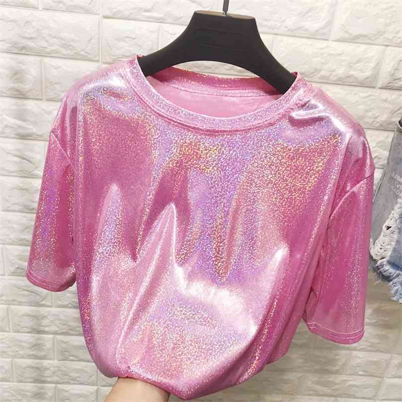 summer retro style stylish bright silk woman tops shiny loose short sleeve t-shirt sexy club aesthetic harajuku women tshirt 210607, Purple
summer retro style stylish bright silk woman tops shiny loose short sleeve t-shirt sexy club aesthetic harajuku women tshirt 210607, Purple