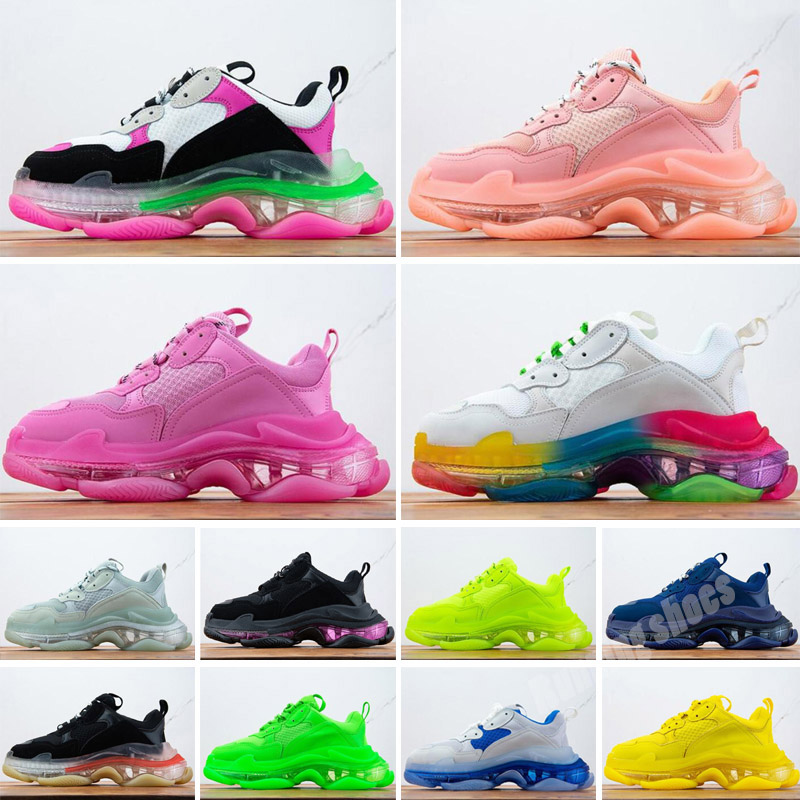 Mens Triple S Shoes 17FW Sneaker Womens Paris Black White Letter Colorful Blue Bright Red Rice Ash Grey Green Pink Silvery Retro Ladies Designer Casual Trainers, Color 22
Mens Triple S Shoes 17FW Sneaker Womens Paris Black White Letter Colorful Blue Bright Red Rice Ash Grey Green Pink Silvery Retro Ladies Designer Casual Trainers, Color 22