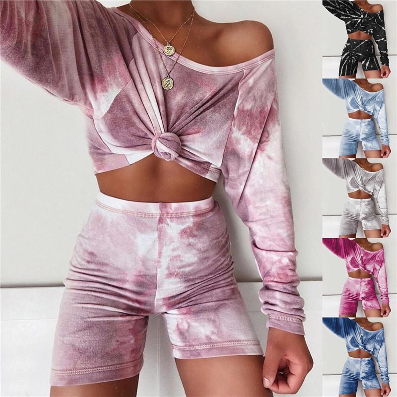 women sleepwear full summer pajama set fashion tie dyeing print long sleeve amp shorts pj ladies loungewear nightwear, Black;red
women sleepwear full summer pajama set fashion tie dyeing print long sleeve amp shorts pj ladies loungewear nightwear, Black;red